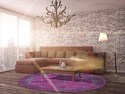 Round rug - Gombalia (purple)