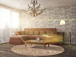 Round rug - Lorenzo (brown/gold)