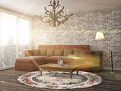 Round rug - Javis (red/multi)