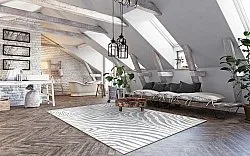 Wilton rug - Zebra (grey/white)