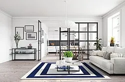 Wilton rug - Soros (blue/white)