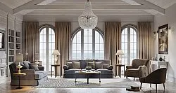 Wilton rug - Granada (grey/gold)