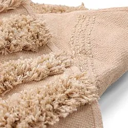 Round rug - Cazorla Natural Cotton Shaggy (beige)