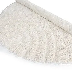 Round rug - Lindos Natural Cotton Shaggy (white)