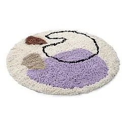 Round rug - Naousa Natural Cotton Shaggy (multi)