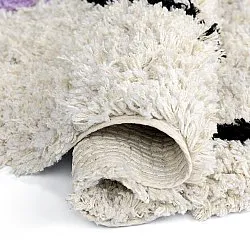 Round rug - Naousa Natural Cotton Shaggy (multi)