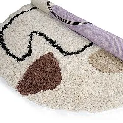Round rug - Naousa Natural Cotton Shaggy (multi)