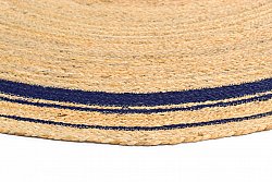 Round rugs - Bundi (jute/blue)