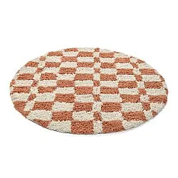 Round rug - Atrani Natural Cotton Shaggy (orange)