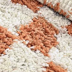 Round rug - Atrani Natural Cotton Shaggy (orange)
