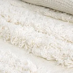 Round rug - Cazorla Natural Cotton Shaggy (off-white)