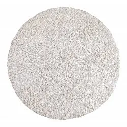 Round rug - Combarro Solid Cotton Shaggy (cream)