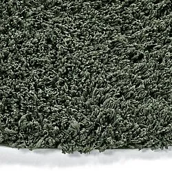 Round rug - Combarro Solid Cotton Shaggy (green)