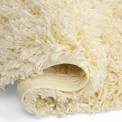 Round rug - Combarro Solid Cotton Shaggy (light yellow)