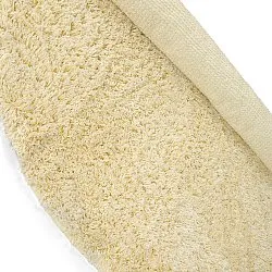 Round rug - Combarro Solid Cotton Shaggy (light yellow)