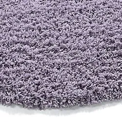 Round rug - Combarro Solid Cotton Shaggy (light purple)
