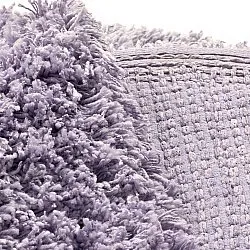 Round rug - Combarro Solid Cotton Shaggy (light purple)