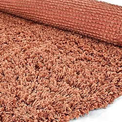 Round rug - Combarro Solid Cotton Shaggy (light orange)