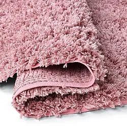Round rug - Combarro Solid Cotton Shaggy (light pink)