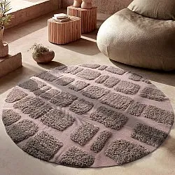 Round rug - Otranto Natural Cotton Shaggy (taupe)