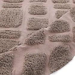 Round rug - Otranto Natural Cotton Shaggy (taupe)