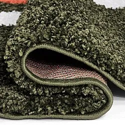 Round rugs - Alsace (green/white/orange)