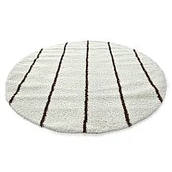 Round rugs - Eze (white/brown)
