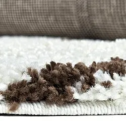 Round rugs - Eze (white/brown)
