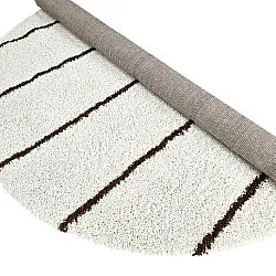 Round rugs - Eze (white/brown)