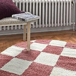 Round rugs - Gordes (pink/white)