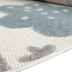 Round Children's Rug - Rainbow Potpourri (cream/multi)