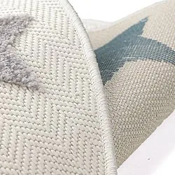 Round Children's Rug - Stars (cream/multi)
