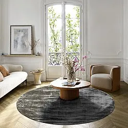 Round rug - Jodhpur Special Luxury Edition Viscose (grey)