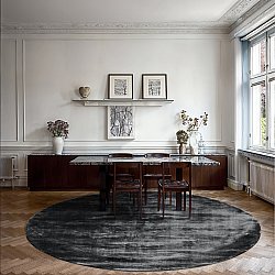 Round rug - Jodhpur Special Luxury Edition (black)
