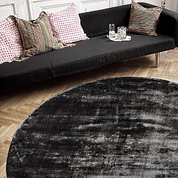 Round rug - Jodhpur Special Luxury Edition (black)