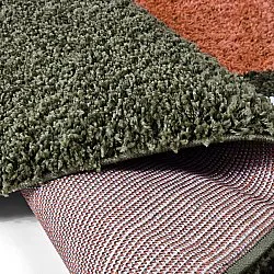 Shaggy rugs - Alsace (green/white/orange)