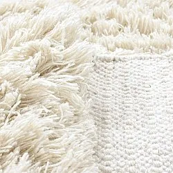 Shaggy rugs - Fassale Hand Woven Wool Shaggy (white)