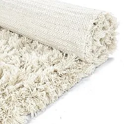 Shaggy rugs - Fassale Hand Woven Wool Shaggy (white)