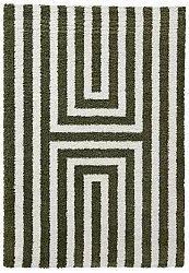 Shaggy rugs - Imilchil (white/green)