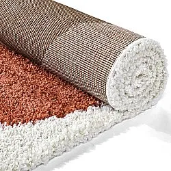 Shaggy rugs - Sanghar (white/orange/green)
