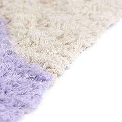 Shaggy rugs - Amira Natural Cotton Shaggy (purple/beige)