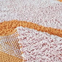 Shaggy rugs - Amira Natural Cotton Shaggy (orange/pink)