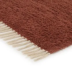 Shaggy rugs - Amira Natural Cotton Shaggy (red/beige)
