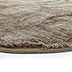 Oval Shaggy Rug - Aranga Super Soft Fur (brown)