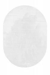 Oval Shaggy Rug - Aranga Super Soft Fur (white)