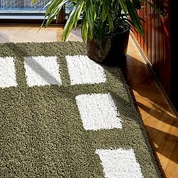 Shaggy rugs - Asilah (green/white)