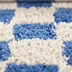 Shaggy rugs - Atrani Natural Cotton Shaggy (blue)