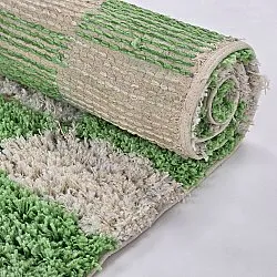 Shaggy rugs - Atrani Natural Cotton Shaggy (green)