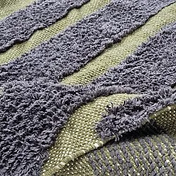 Shaggy rugs - Callista Natural Cotton Shaggy (black/green)
