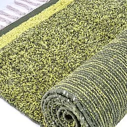 Shaggy rugs - Celina Natural Cotton Shaggy (green/yellow)
